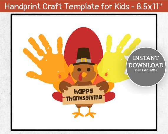 Handprint Turkeys Preschool Happy Thanksgiving Handprint