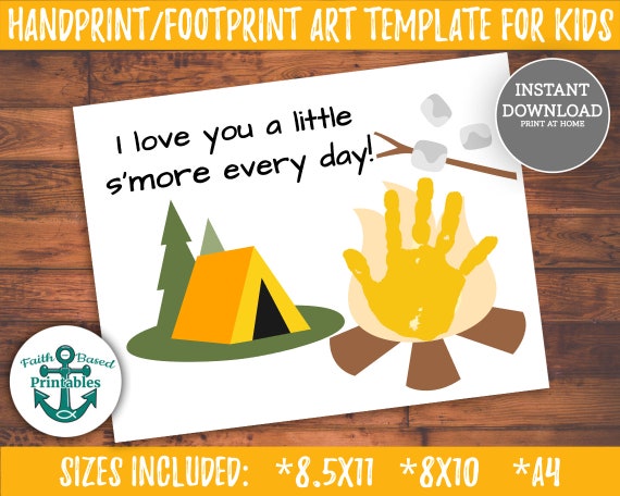 handprint gift printable fathers day handprint art for dad etsy