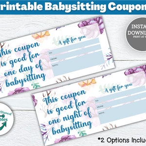 Babysitting Coupon Template Printable Coupons Free Baby Sitting Coupon ...