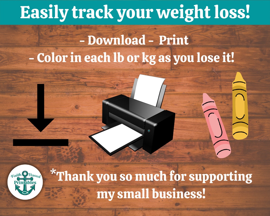 100 Lb Printable Weight Loss Tracker Printable Weight Loss - Etsy