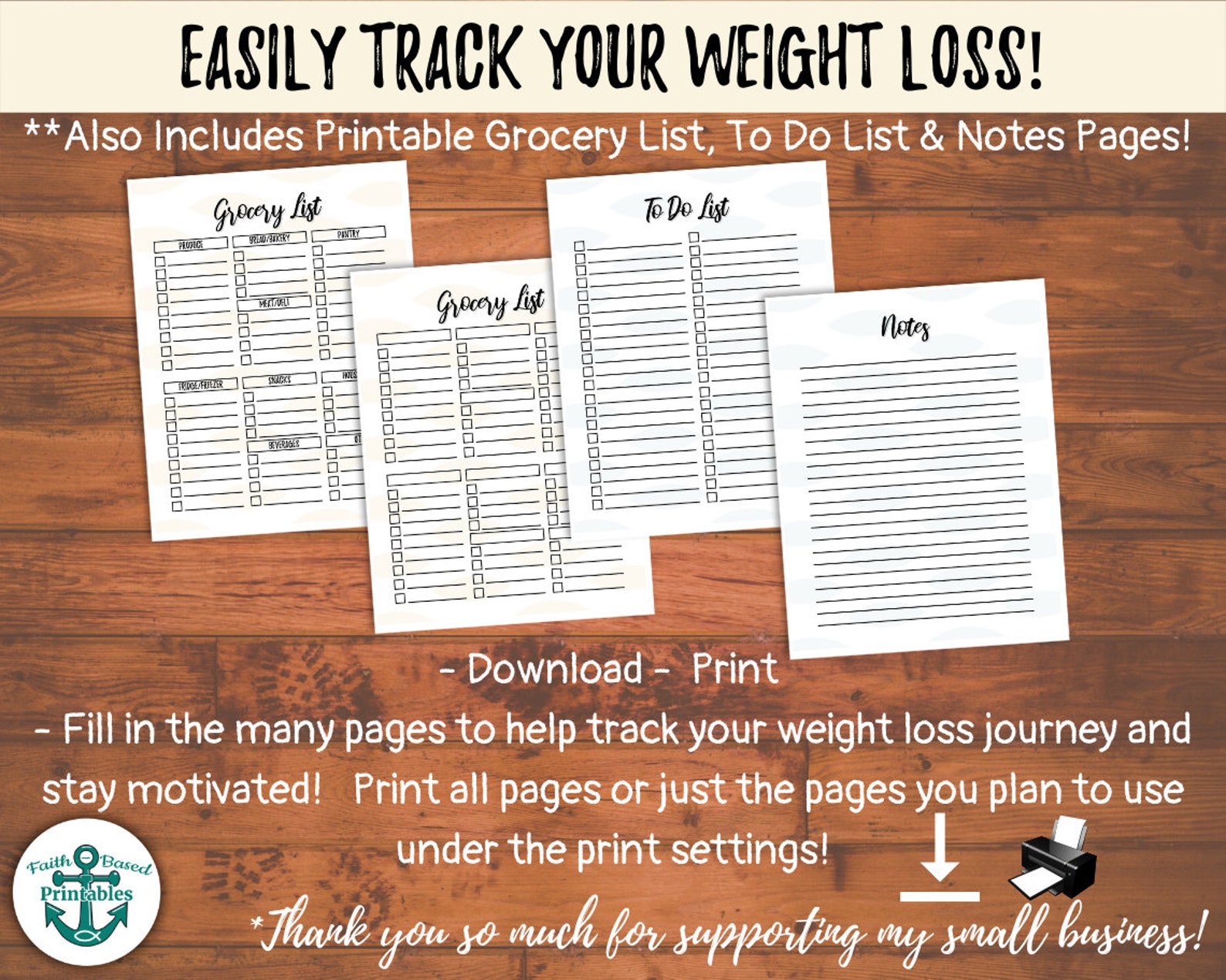 Printable Weight Loss Journal with Meal Planner Template Etsy