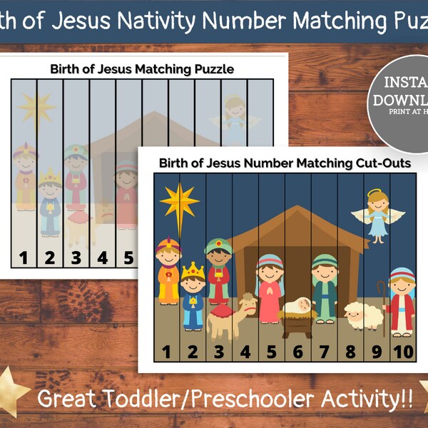 Nativity Puzzle - Etsy