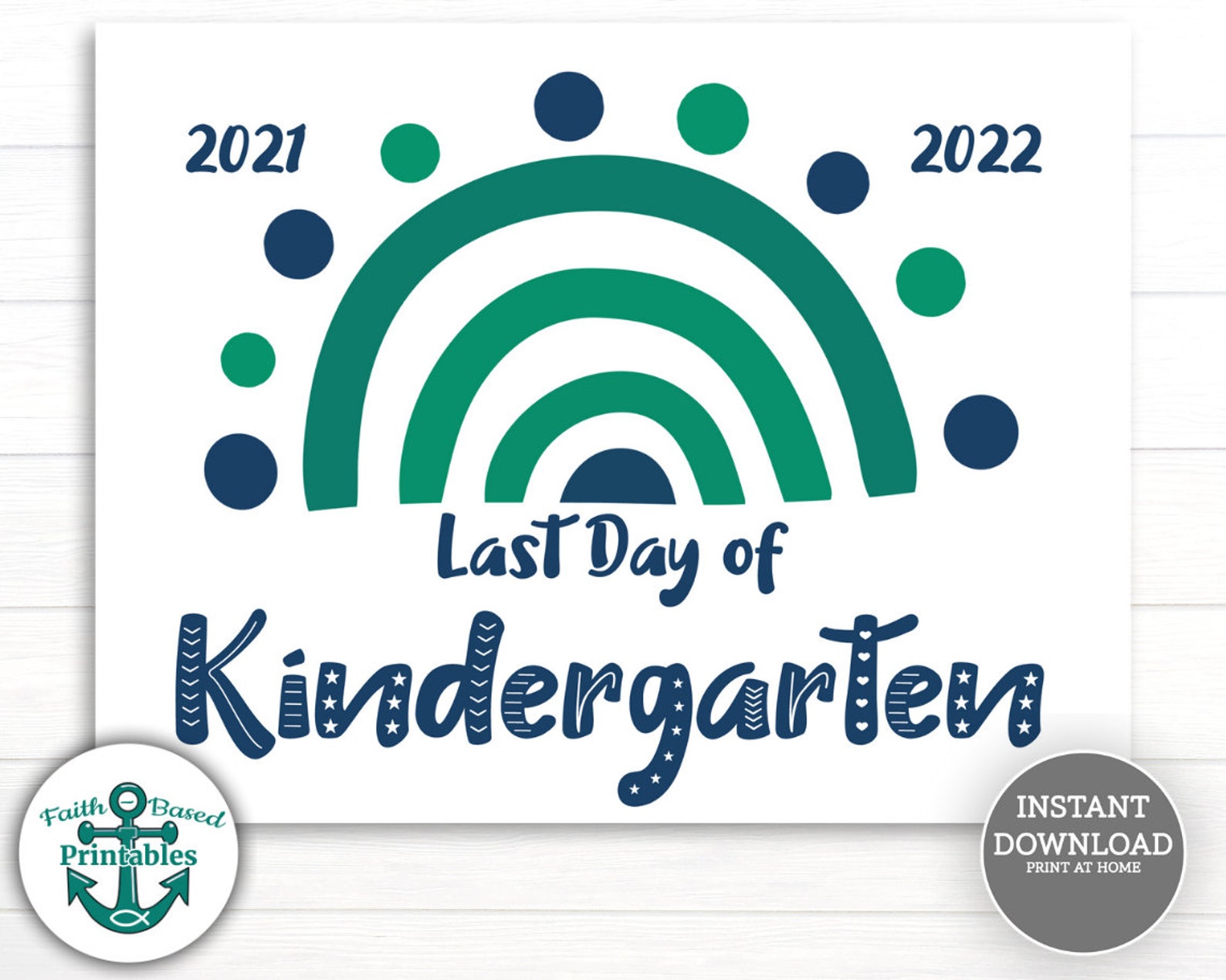 Last Day of Kindergarten Sign Printable Last Day of School - Etsy
