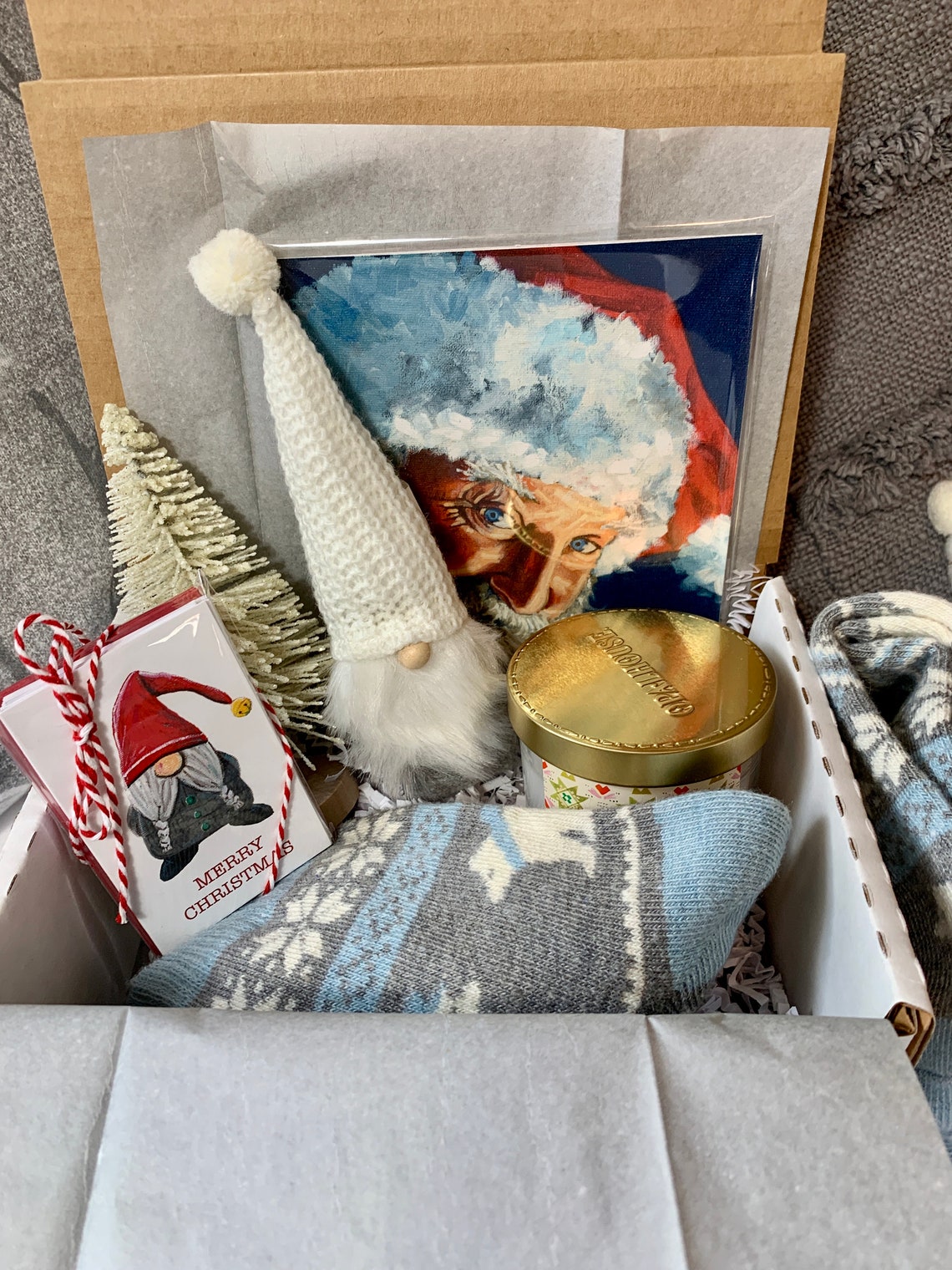 Gnome Gift Box Christmas Gift Package Gift Box Christmas Etsy