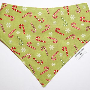 Christmas dog bandana, two sided  bandana, snap on,  bandana dog accessories