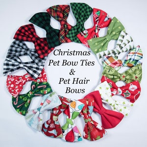 Christmas pet bow ties,hair bows, dog bow,cat bow tie,puppy bow tie