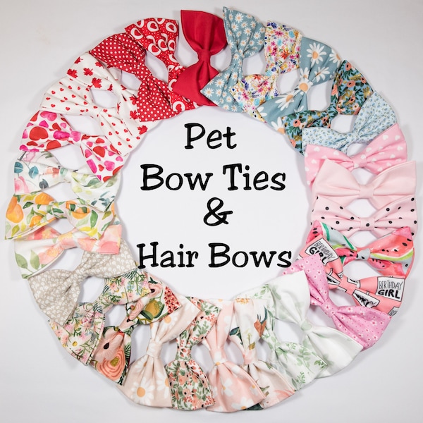 Cotton pet hair bows,dog hair bows,puppy hair bows,pet accessories,dog accessories