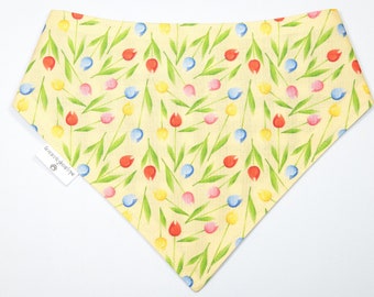 Spring tulips cat bandana, dog bandana, pet bandana, dog accessories, pet accessories