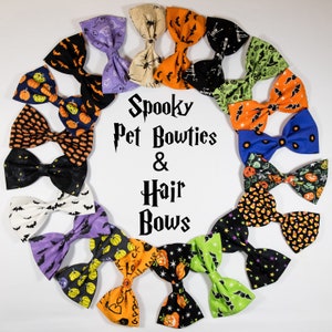 Halloween Spooky pet bow ties,hair bows, dog bow,cat bow tie,puppy bow tie