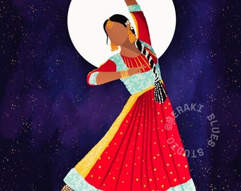Kathak Dancer | Art Print | Home Decor | Wall Decor | Indian woman Art | Dance