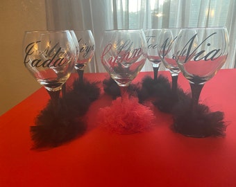 Custom Glasses for any Occasion (Girls Night In, Bride Squad, etc)