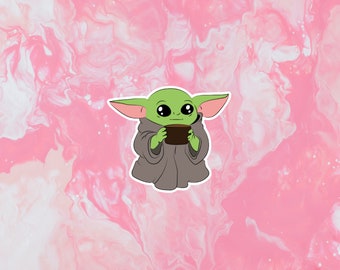 Baby Yoda The Child Star Wars Mandalorian Vinyl Sticker Etsy Ireland