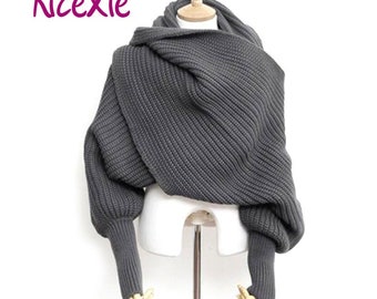 sleeve scarf sweater wrap