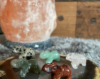Healing Stone Mini Elephant Carving Mystery Pick Intuition