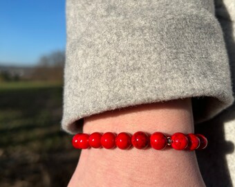 Pearl bracelet Howlite I lucky charm I yoga bracelet