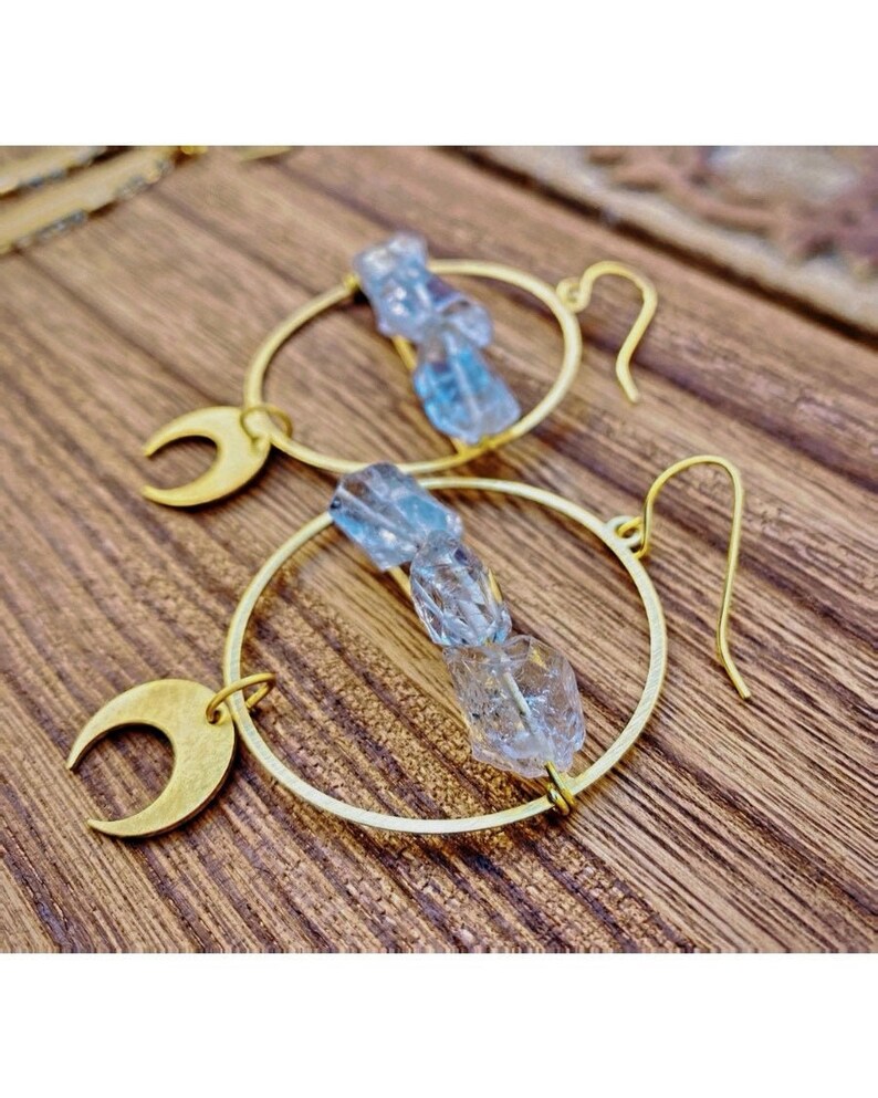2021 trend dangle earrings boho earrings for women Valentine\u2019s Day gift idea Hindu Kush Quartz Bohemian earrings crystal quartz