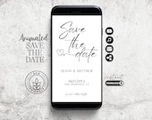Video Save the Date Template, Motion Invitation, phone save the date, wedding video invite, video canva template, video invitation, animated