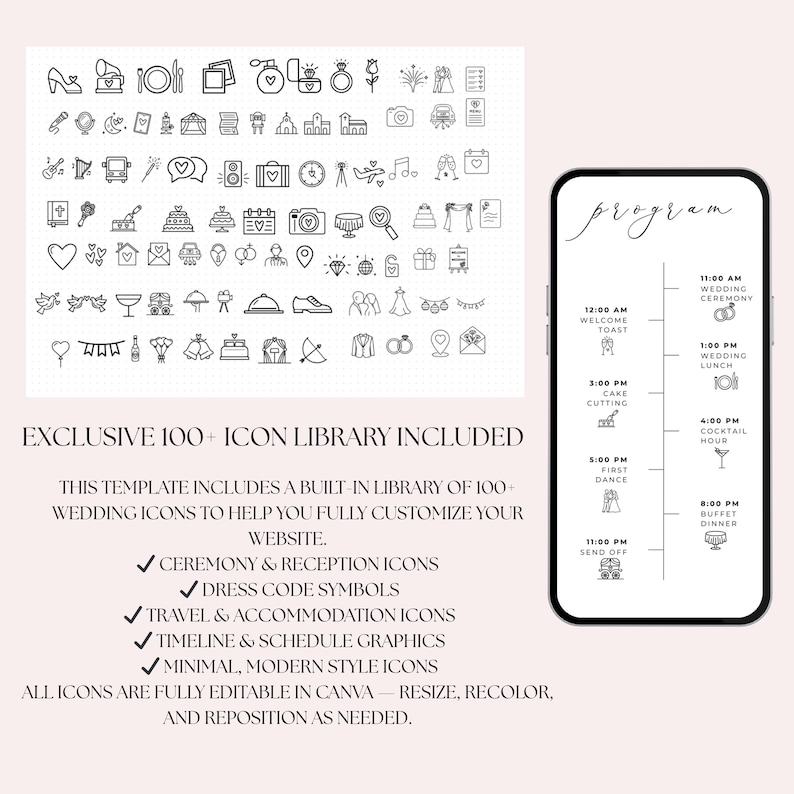 Greenery Wedding Website Template