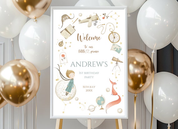 Table Little Prince Baby Shower Decoration Theme Little Prince