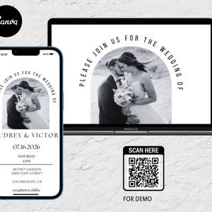 Wedding Website Invitation and Rsvp, Clickable RSVP Form, Canva Website Template, Trackable RSVP, Web Invitation with RSVP, Online