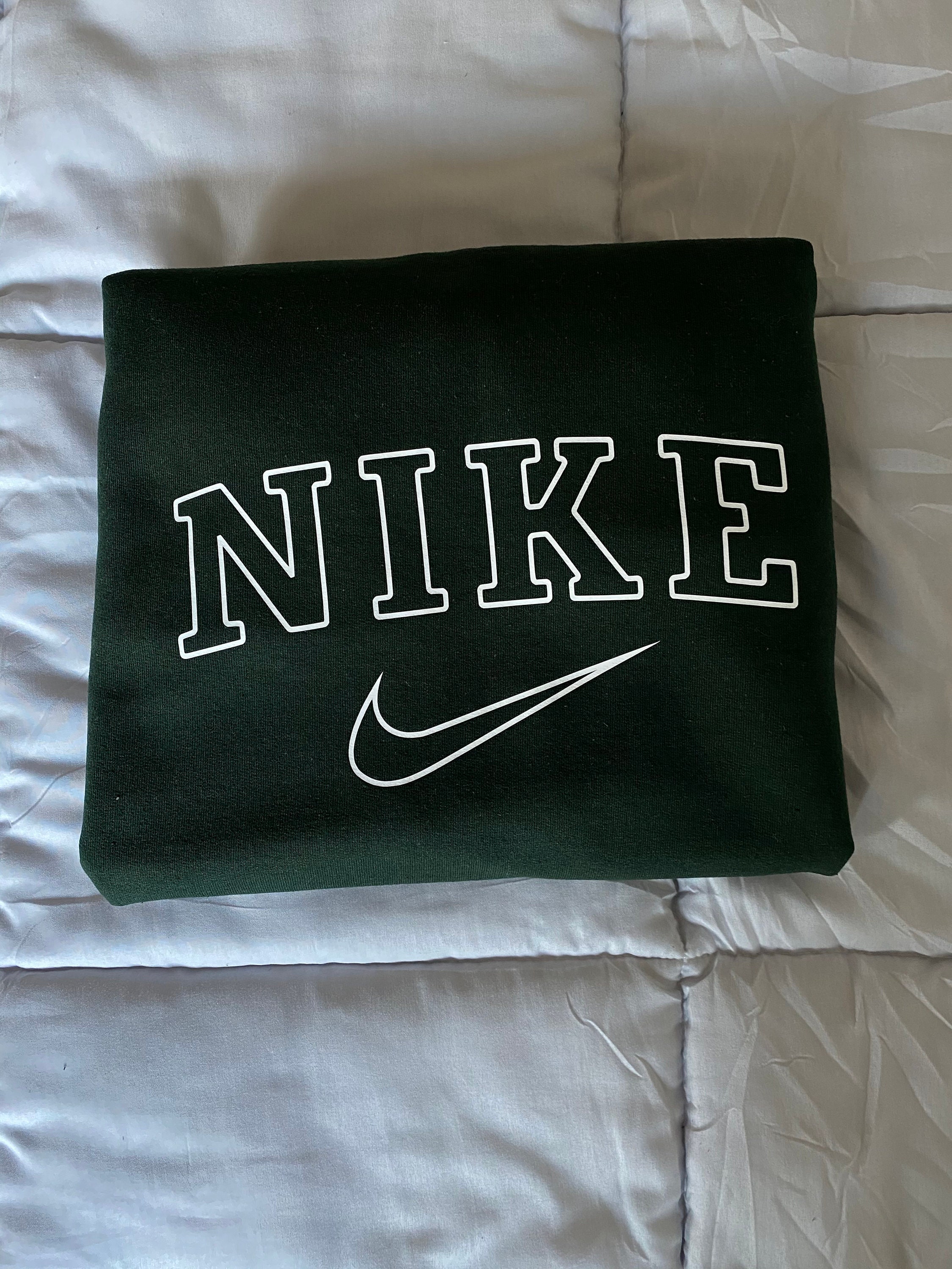 Forest Green vintage Nike Crewneck Nike Sweatshirt Oversized Etsy