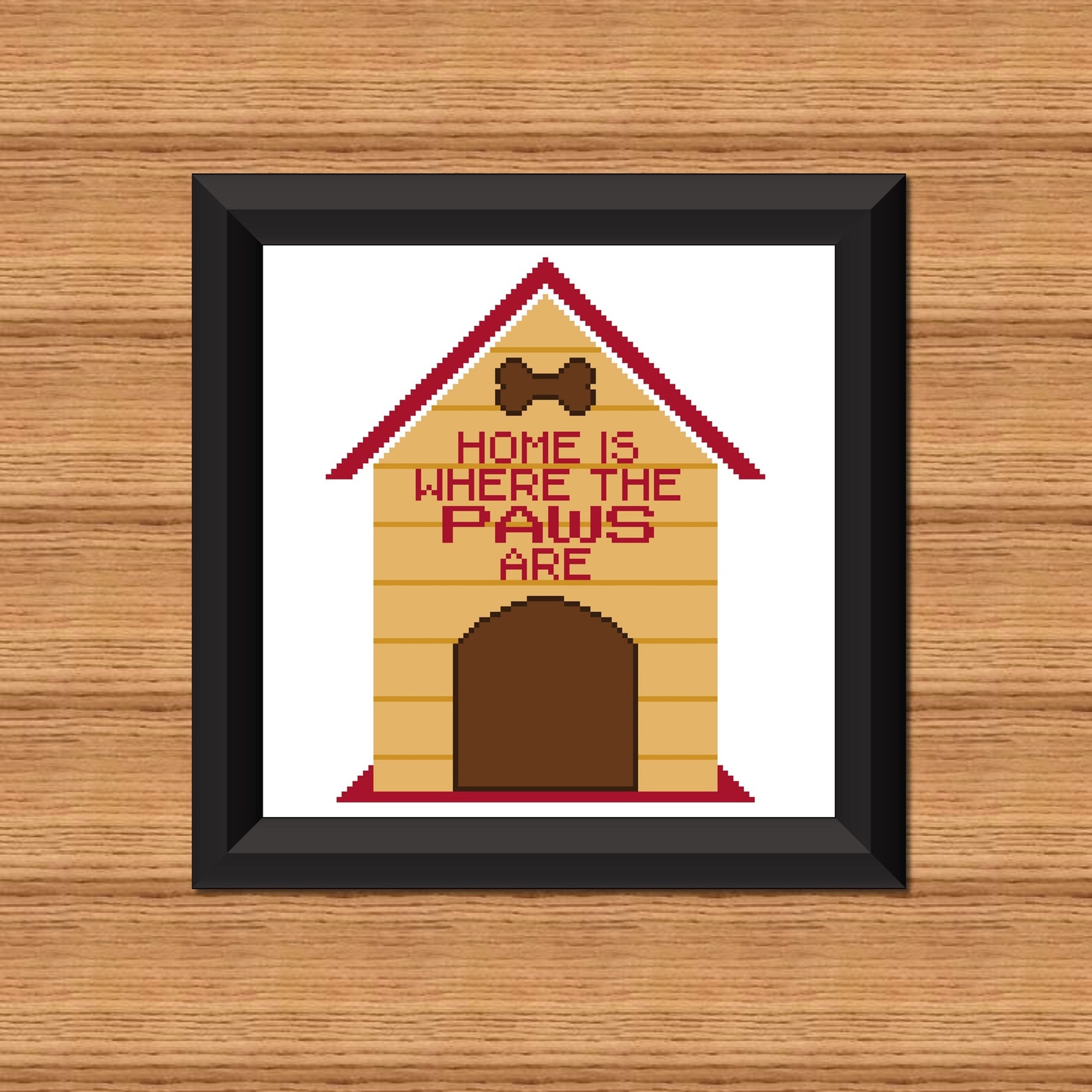 Home is Where the Paws Are Cross Stitch Pattern Dog Cross Stich Pattern