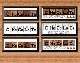 Chocolate Periodic Table Cross Stitch Pattern: Chemistry Dessert (Digital Download)