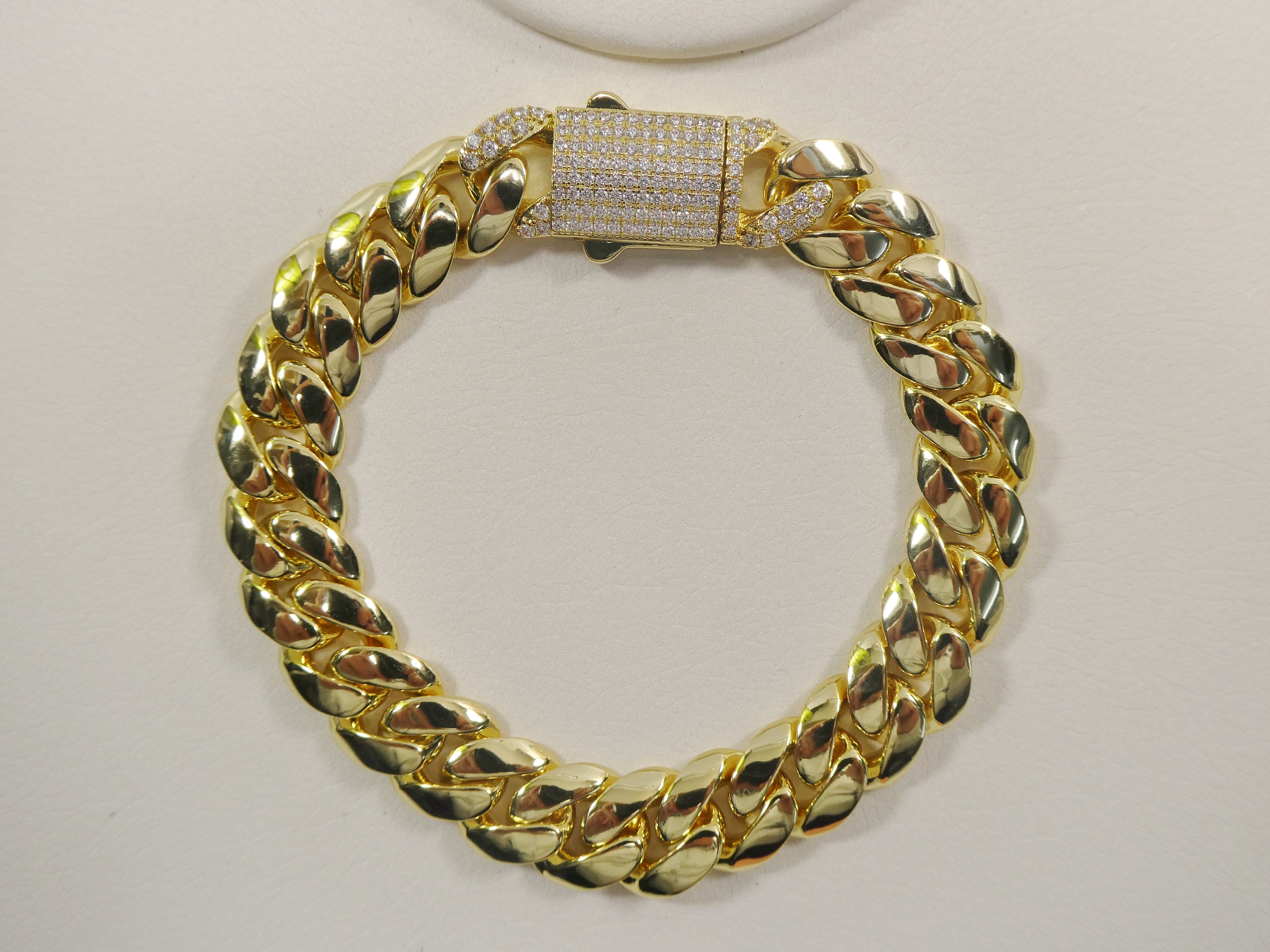 8 Inch 18k Gold Filled Monaco 12MM Bracelet - Etsy