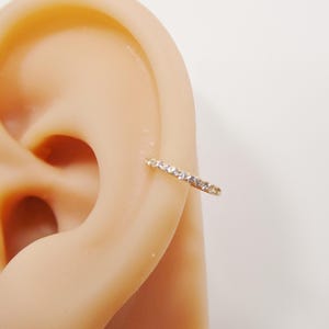14k real solid yellow gold hoop earring cartilage daith ring piercing