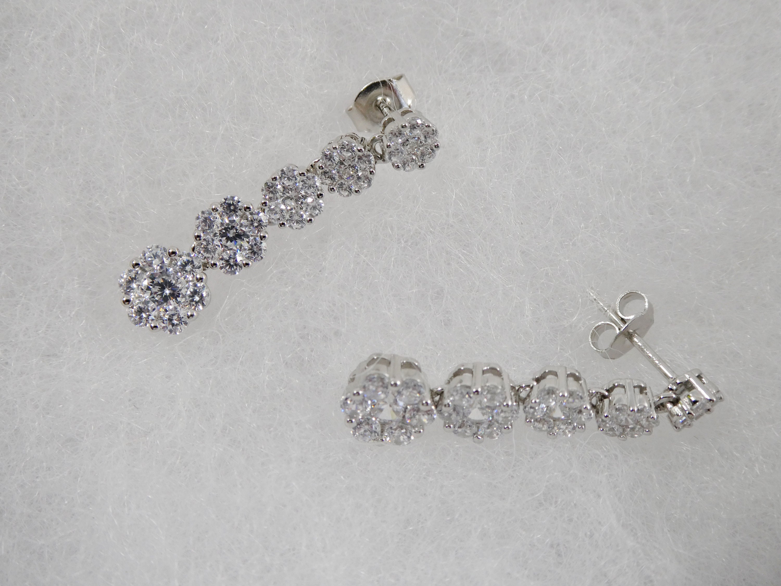 Orecchini A Cerchio In Argento 925 Con Zirconi Pavé – Crystal, Stile Cuff - Foto 5