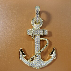 real solid 925 sterling silver large anchor pendent