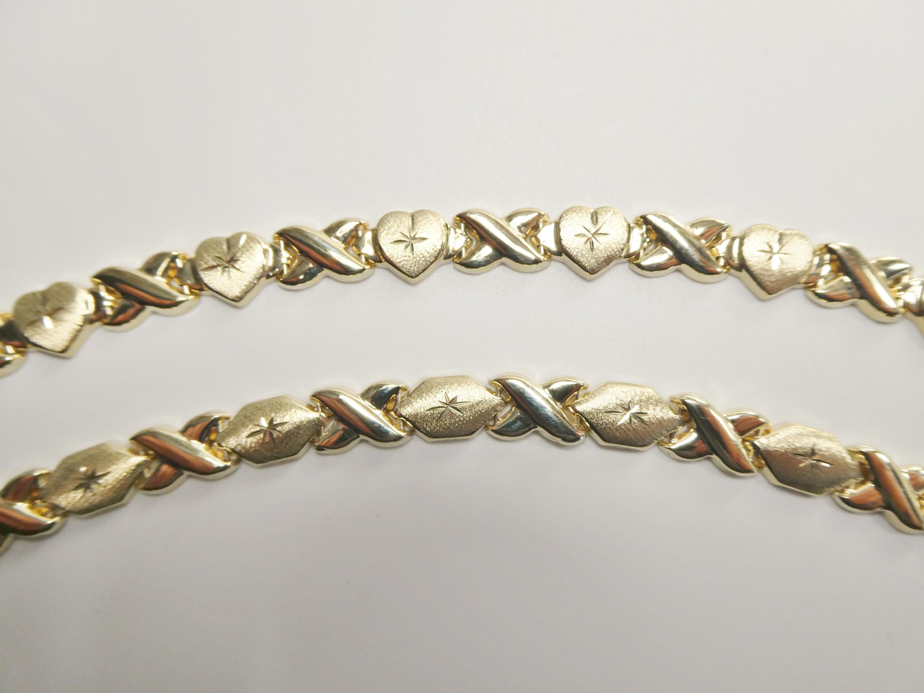 10k Solid Yellow Gold XOXO Bracelet - Hugs and Kisses - Etsy