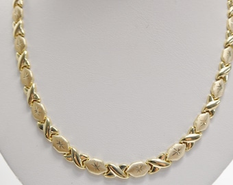 real 925 sterling silver xoxo hugs and kisses necklace 14k yellow gold finish