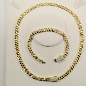 real 925 sterling silver 7mm solid Monaco style 14k yellow gold color finish