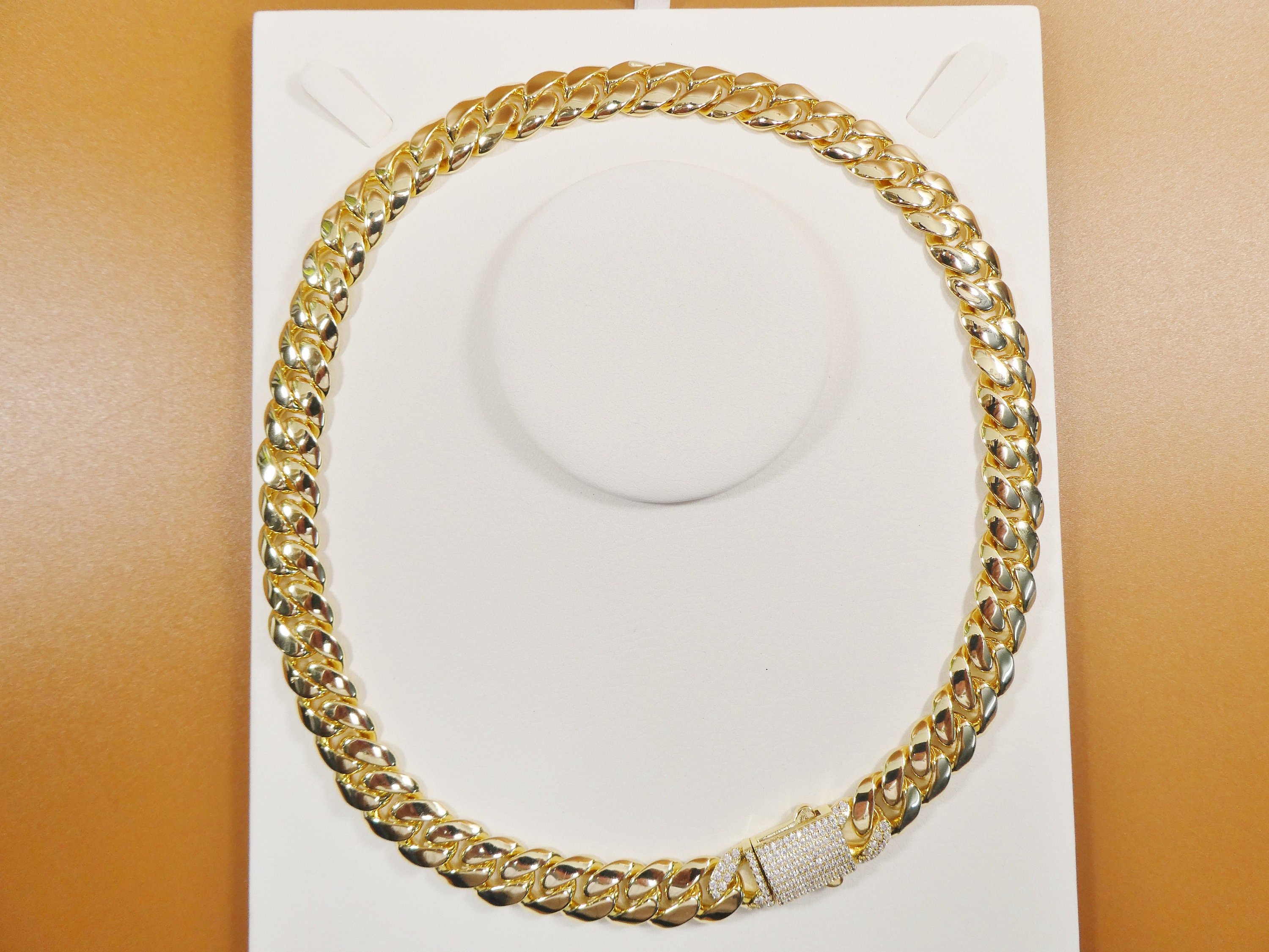 18k Gold Filled Monaco Necklace Choker Necklace 12MM 16