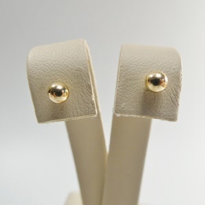 14k solid yellow gold 4mm screw post ball earring