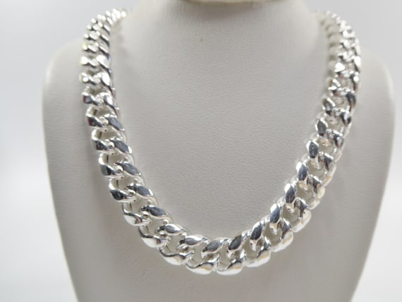 Collana con maglia Forzentina in argento sterling e ancora