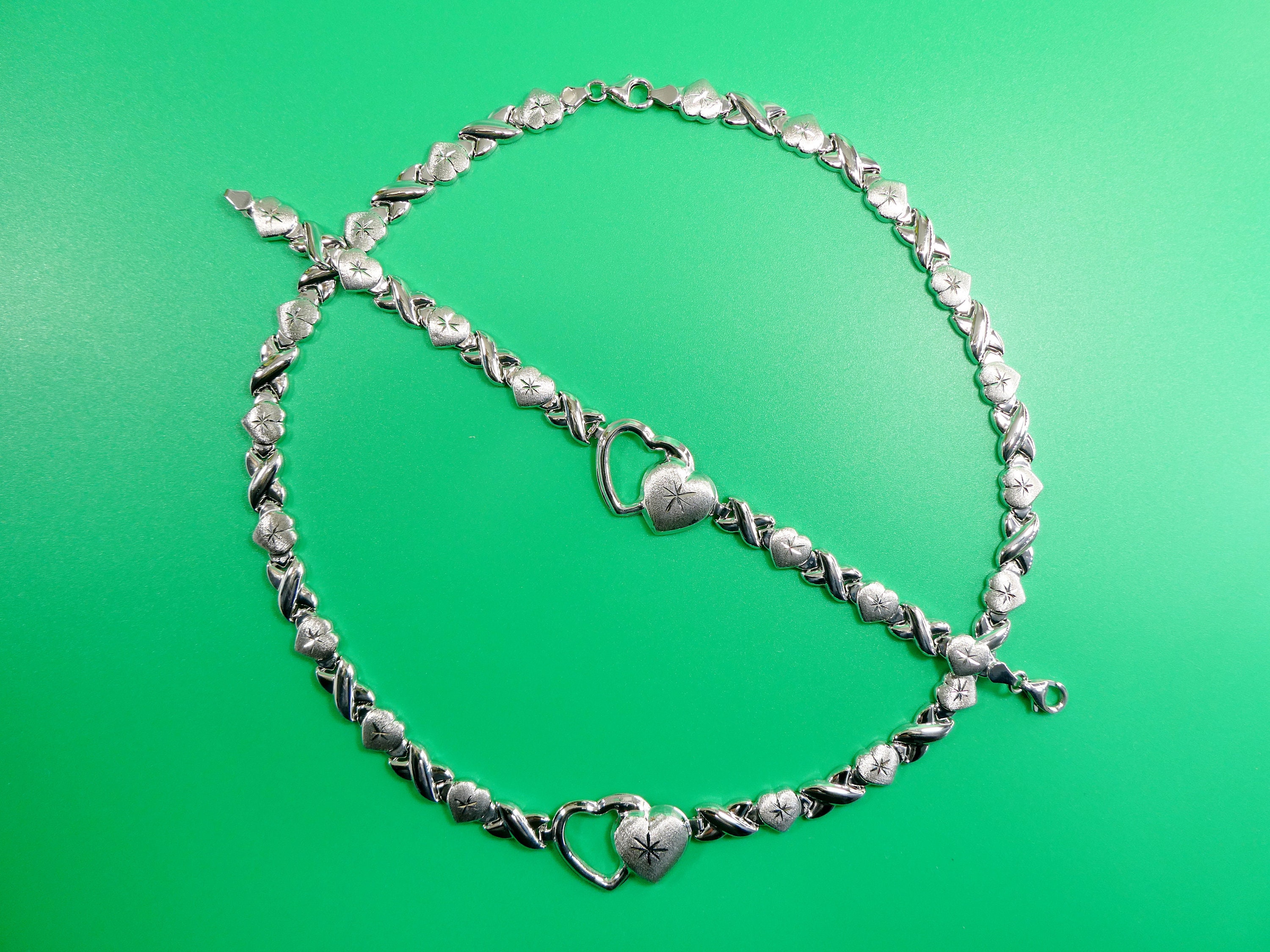 Sterling silver hugs and kisses necklace store