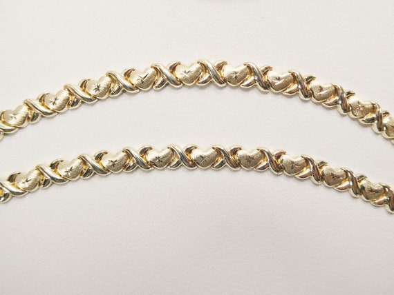 Real 10k Solid Yellow Gold 5.5/ 6.5 Inch Children/women Xo Heart