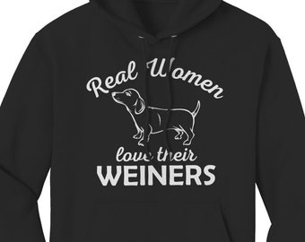 Dachshund Hoodie Women & Their Weiners, Dog Mom Dachshund Clothes, Funny Xmas Dog Gift, Dachshund Mom Christmas Gift, Dachshund Sweatshirt