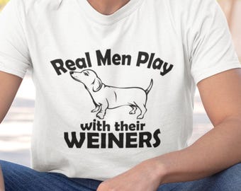 Men & Their Weiners - Dog Dad T-shirt