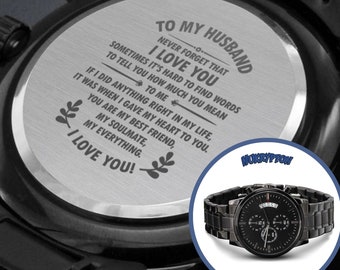 Easy Gifts for Husband, Watches For Men, For My Husband Wedding Day Gift, Anniversary Gifts For Him, Husband Birthday Gift, Husband Gifts