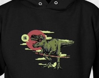 T-Rex Samurai Dinosaur Hoodie