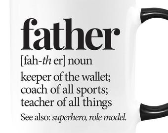 A Father Defined Sarcastic Accent Mug