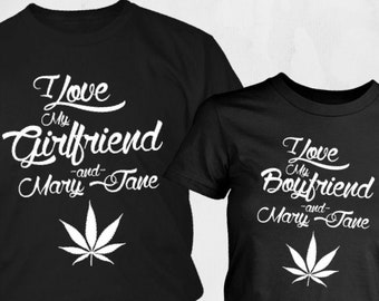 420 Shirt Couples Gift - Cannabis Shirt Stoner Gifts - Couple Tshirt Set: His And Her Shirts - Womens Weed Shirt - Marijuana Shirt for Men