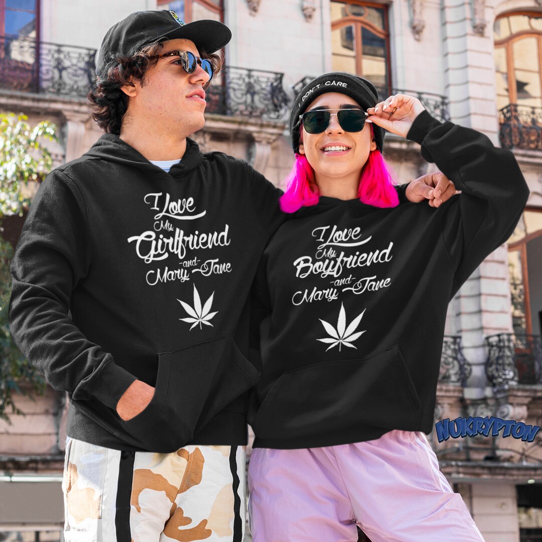 Dating Stoner Gift Set: 2 Weed Hoodies Love u0026 Mary Jane 420 - Etsy UK