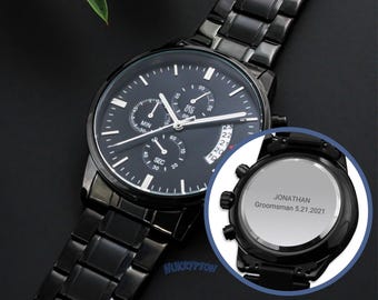 Personalized Groomsmen Watch - Wedding Gift for Him