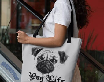 Pug Life - Custom Tote Bag - 15x15"