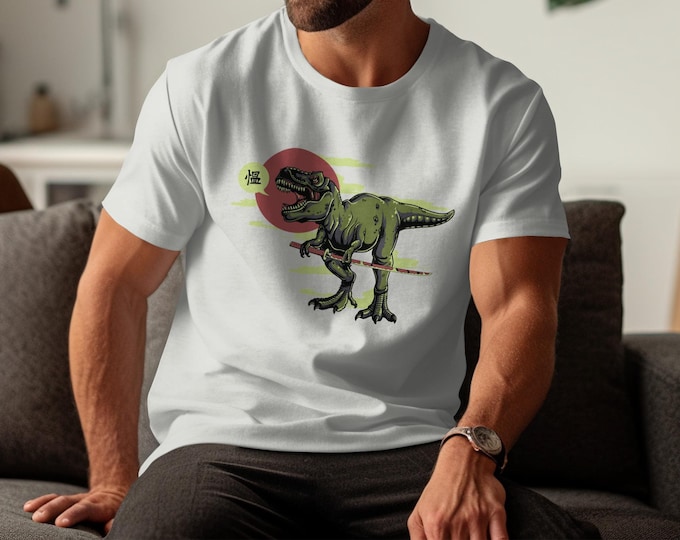 Featured listing image: Ninja T-Rex Fierce Samurai Dinosaur T-Shirt