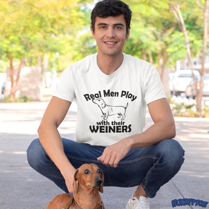 Men & Their Weiners Dachshund Shirt Dachshund Clothing Dog Etsy